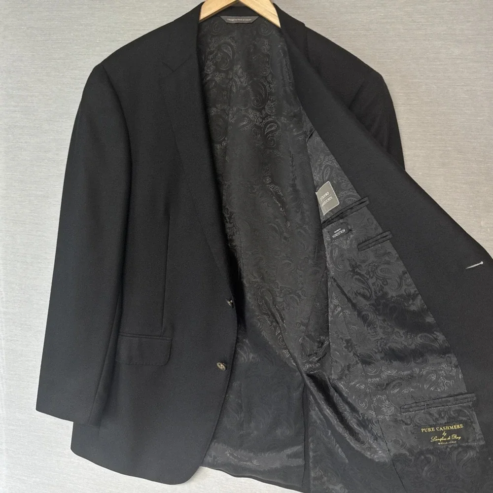 JP Tilford Samuelsohn 100% Pure Cashmere Blazer Men 42 L Lanificio di Pray Italy